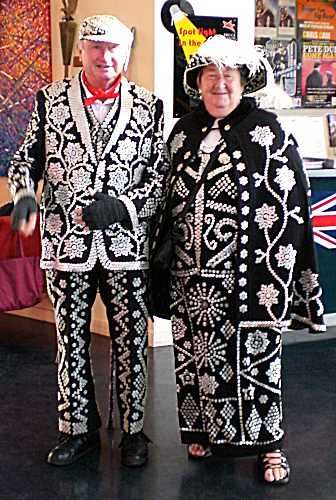 A Cockney Pearly King and Queen. Photo: Vilakins