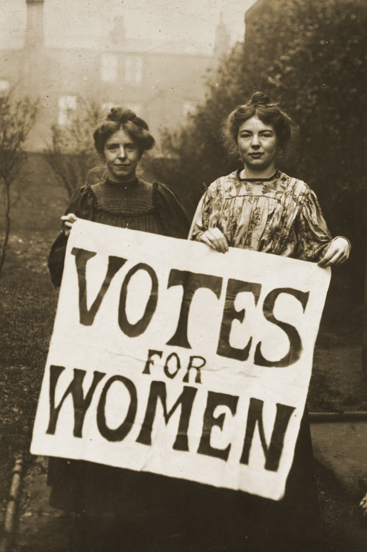 WSPU leaders Annie Kenney (left) and Christabel Pankhurst